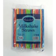 See more information about the Essential Assorted Col Milkshake Straws (135 Pack)